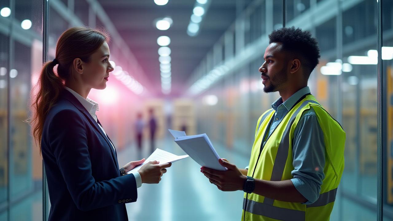 Professional HR consultation in a modern industrial setting