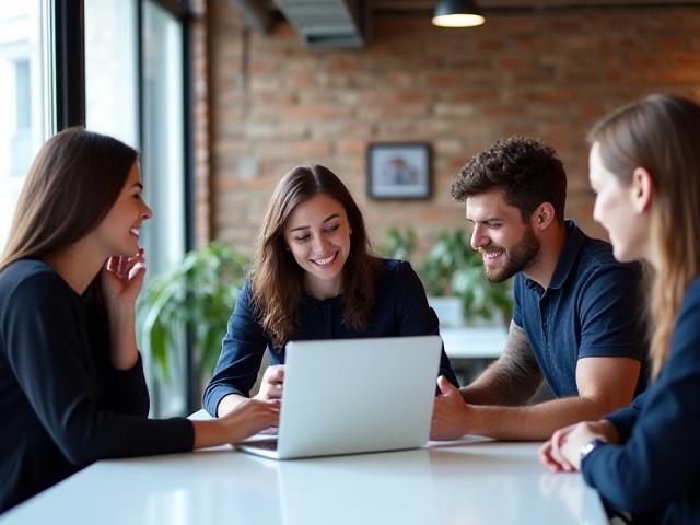 Team of engineers collaborating in a modern London office